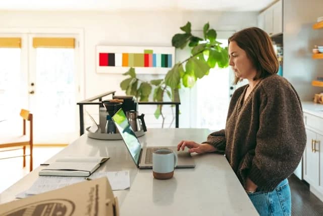 A customer placing a TGP print order from a home kitchen
