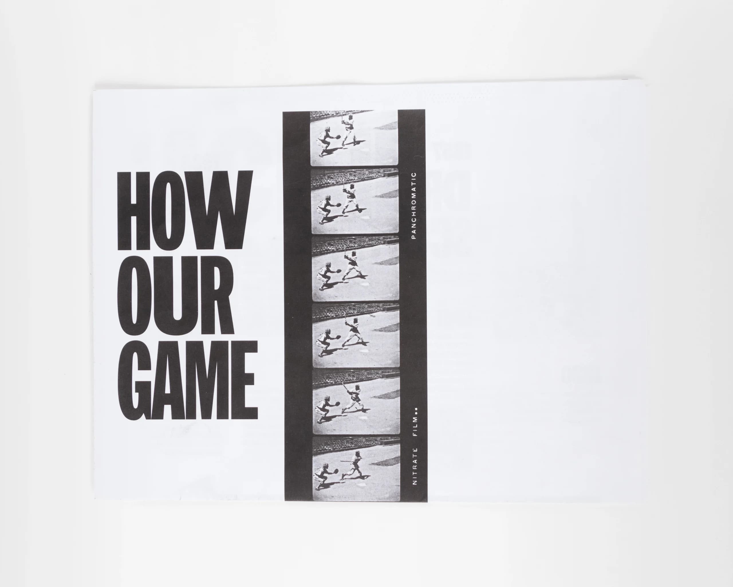 How Our Game Is One commemorative newspaper cover with bold typography and film strip imagery