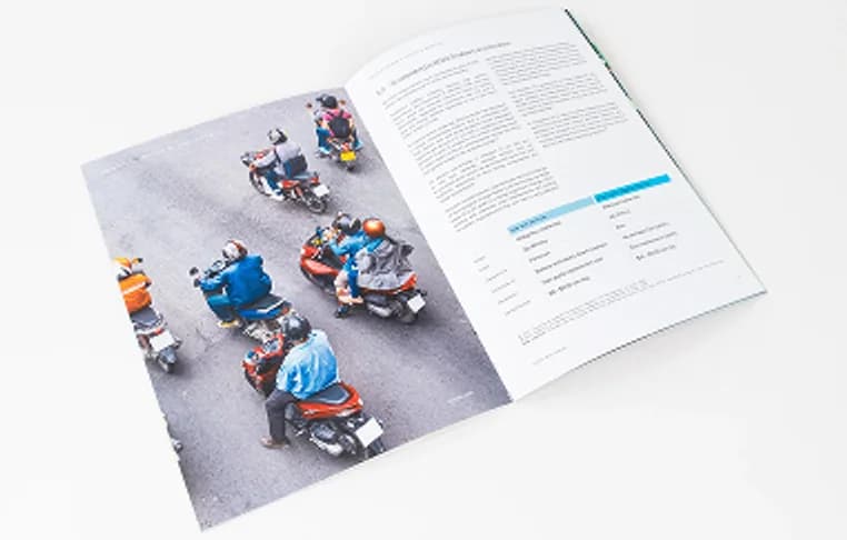 Saddle stitched booklet printing example