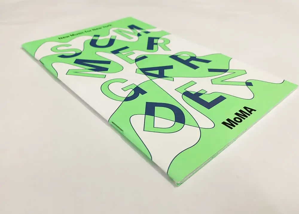 A saddle-stitched booklet we completed for MoMa