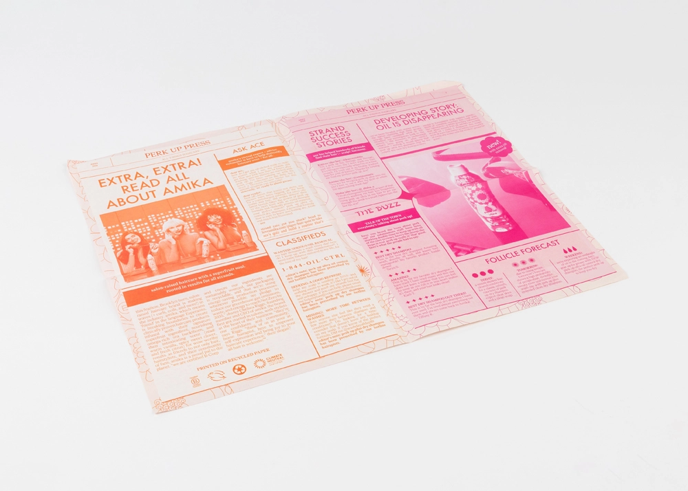 Spot color newsprint design example