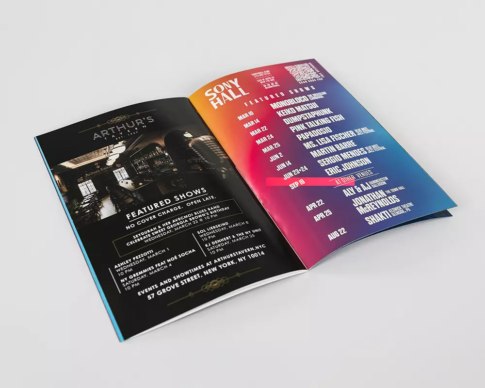 Blue Note Saddle Stiched Booklet 04 example for All About Commercial Printing