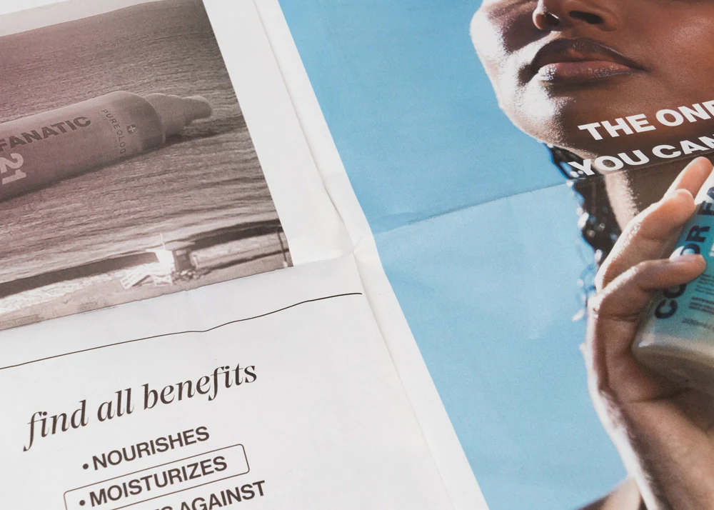 Newsprint magazine example details