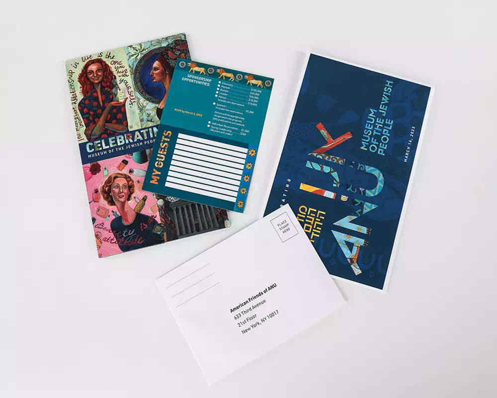 Museum Of Jewish People Gala Invitation Mailing 09 example for All About Commercial Printing