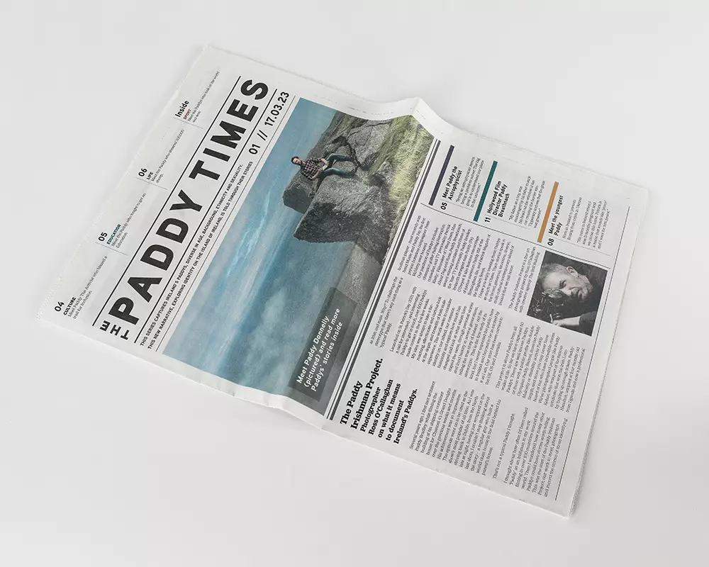 Paddy Times Newsprint 02 example for All About Commercial Printing