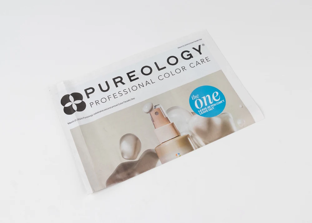 Newsprint Design Example Pureology