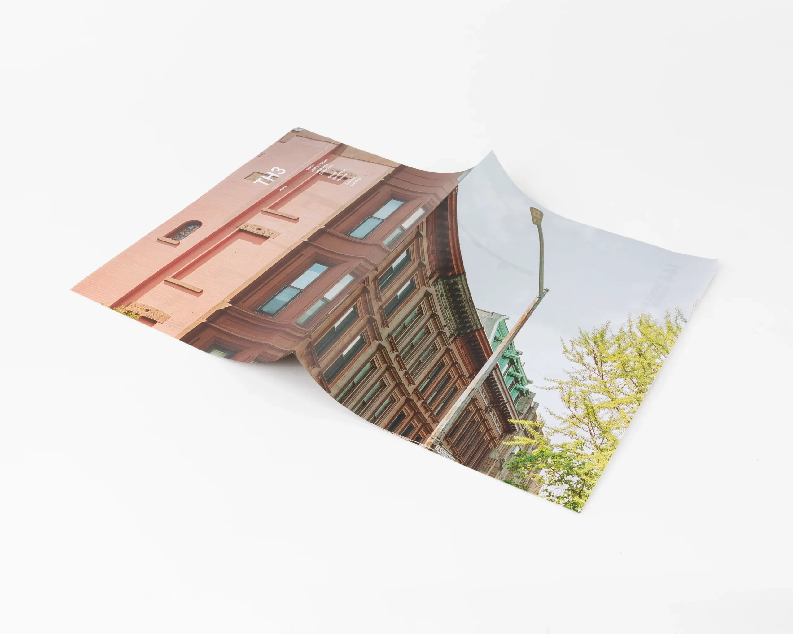 Quarter Fold Brochure Design Example - folded in half on white background