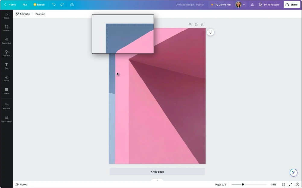 Canva design with print bleed margin visible example for Full Bleed Printing Instructions: How to Print Without Margins