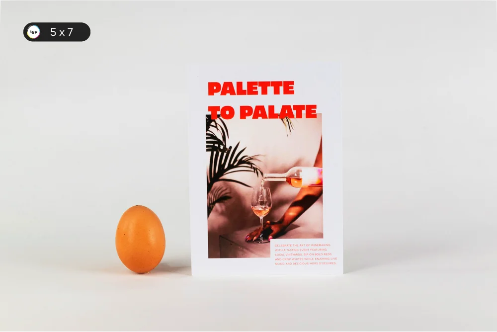 Postcard size: 5x7 inches - perfect for showcasing visuals and text.