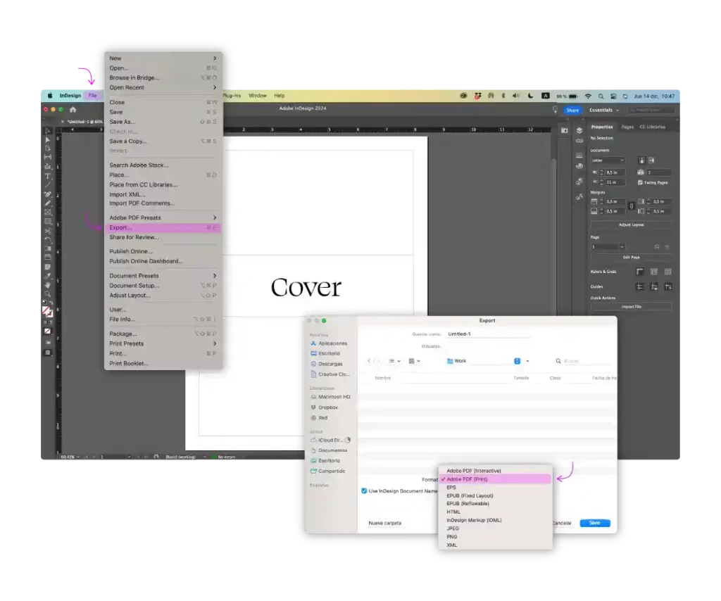 InDesign PDF export settings for press-ready files example for How to Embed Fonts in Your Design Files for Correct Printing