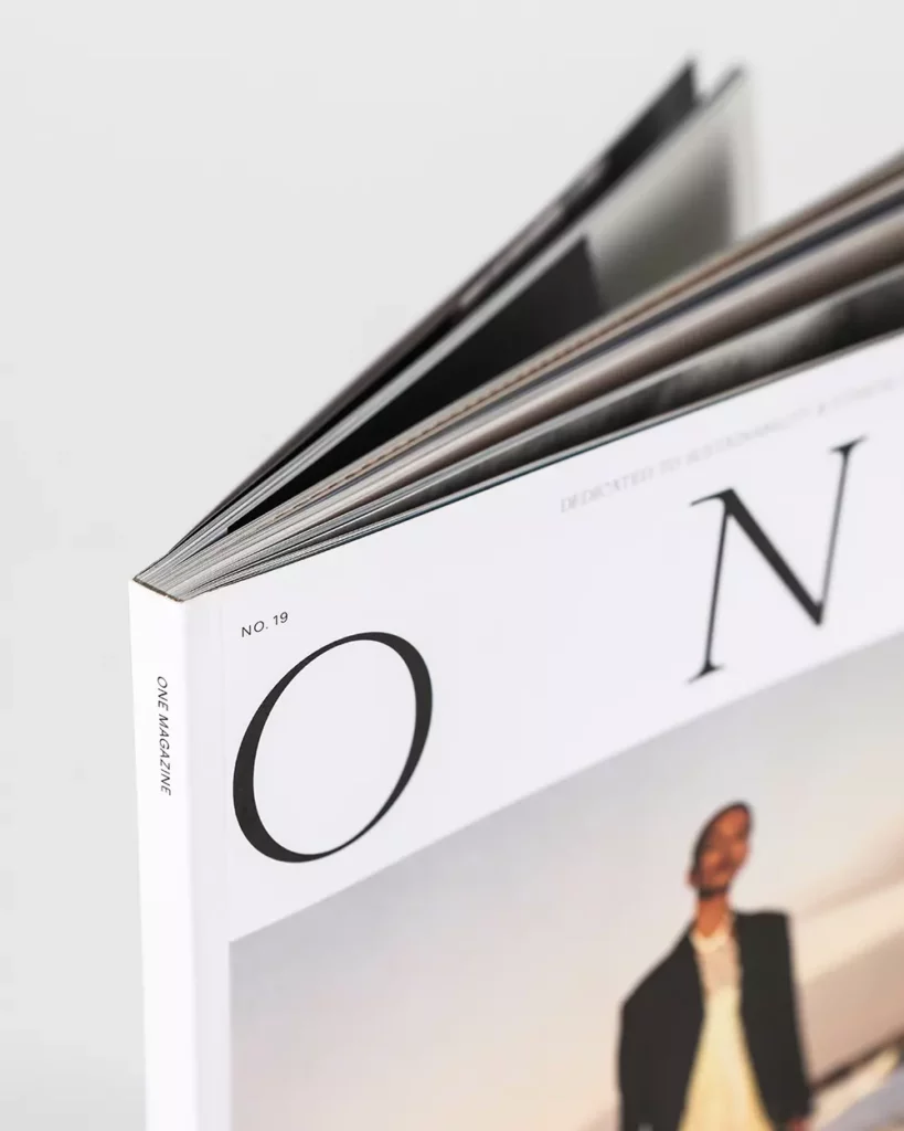 Perfect bound spine example