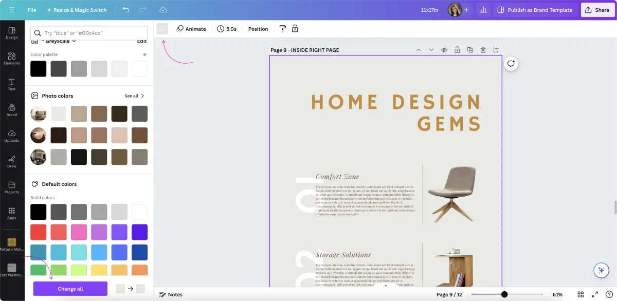 Artwork placed into a print design template example for How To Use And Customize Our Free Templates