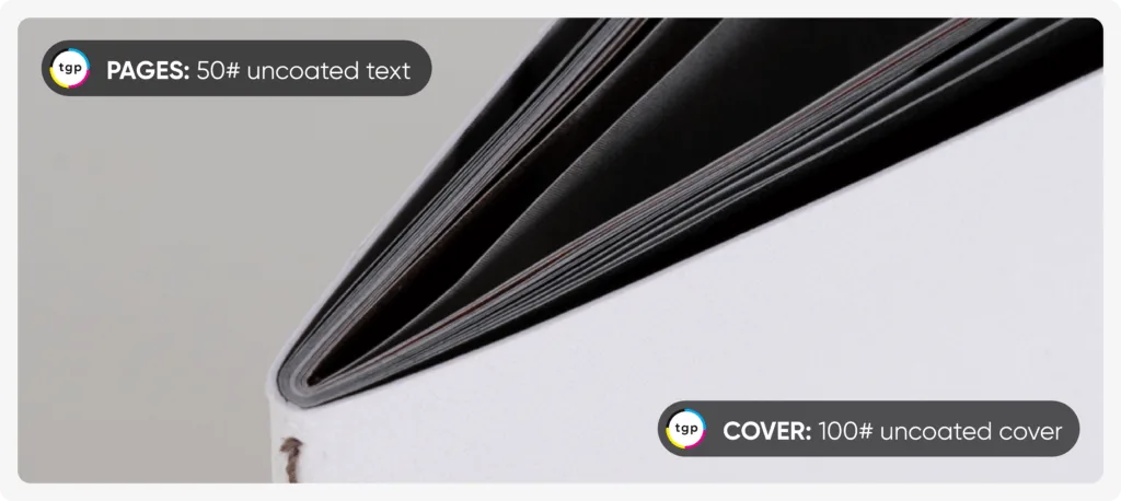 Detail of a magazine showing the difference of cover paper vs text paper