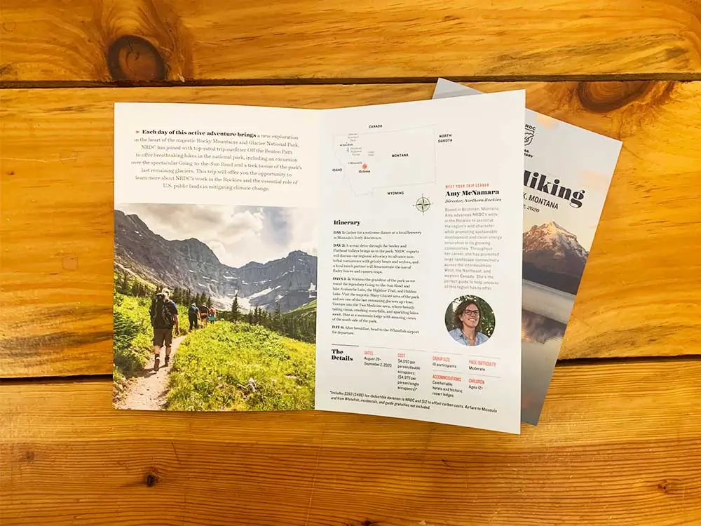 inside of the brochure printing NYC done by Thomas Group Printing, a digital printing nyc company