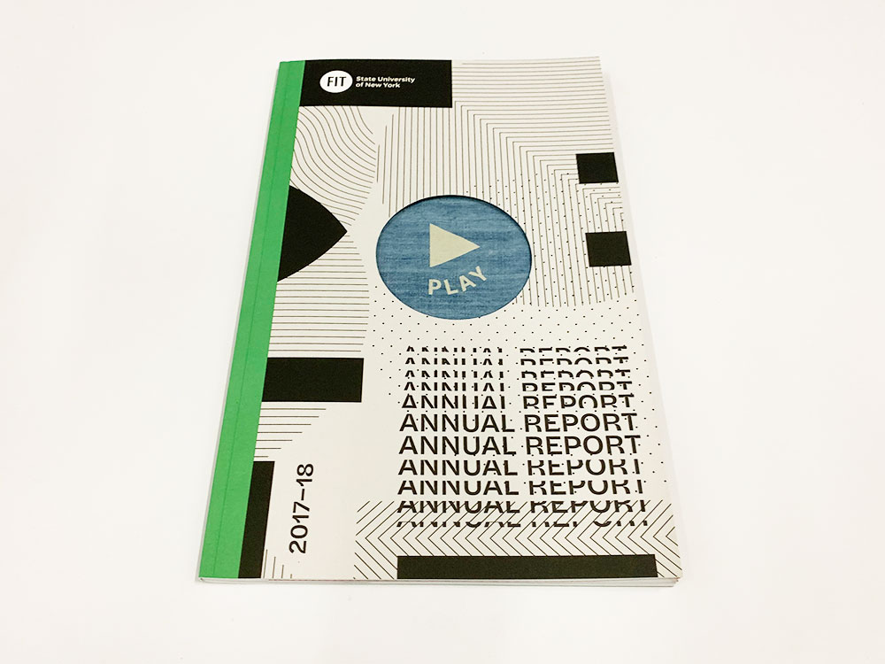 An example of an offset printed annual report printed for the Fashion Institute of Technology