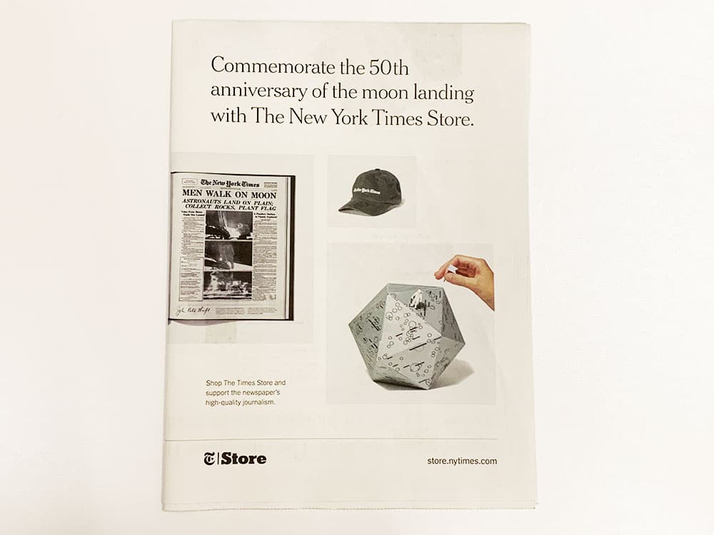 A broadsheet newsprint project done for the New York Times by Thomas Group Printing, a digital printing NYC company