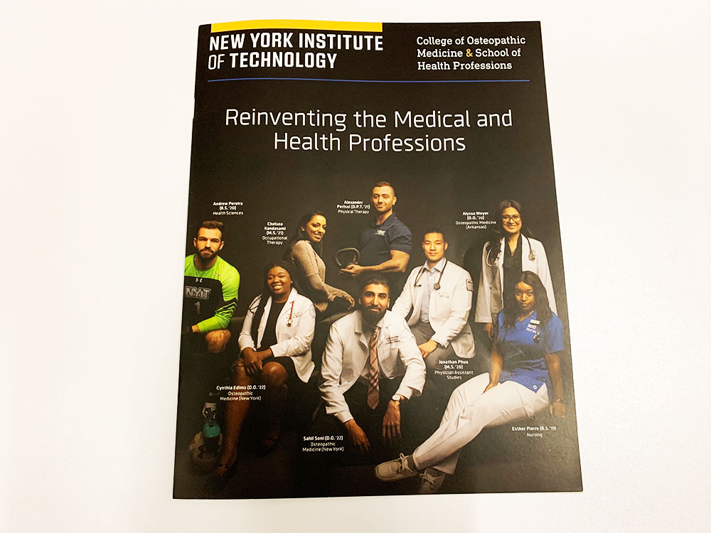 A saddle stitched booklet printing nyc done for new york institute of technology