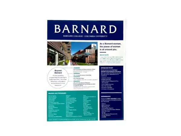 flyer printing job done for Barnard