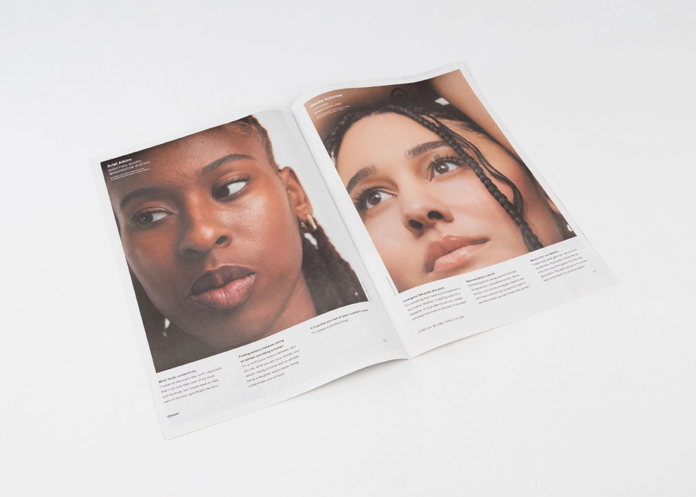 Newsprint magazine example