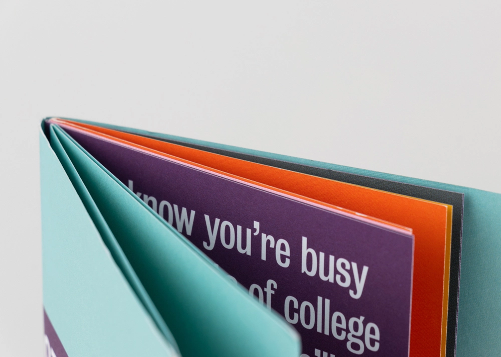 Saddle stitched brochure style booklet example 